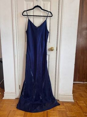 Vintage Navy Blue Evening Gown